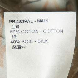 Pre Owned Louis Vuitton Multicolor Flower Monogram Printed Cotton & Silk Oversized Shirt S