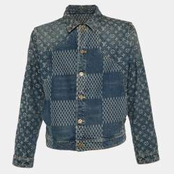 Louis Vuitton X Nigo Navy Blue Monogram Denim Button Front Jacket L