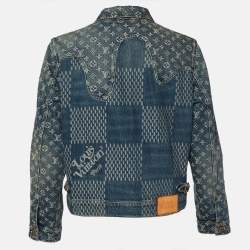 Louis Vuitton X Nigo Navy Blue Monogram Denim Button Front Jacket L