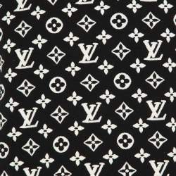 Pre Owned Louis Vuitton Black Monogram Intarsia Knit Sweatshirt M