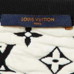 Pre Owned Louis Vuitton Black Monogram Intarsia Knit Sweatshirt M