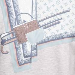 Pre Owned Louis Vuitton Grey Graphic Cotton Blend Crew Neck Sweater S