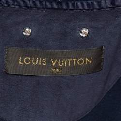 مملوكة مسبقًا Louis Vuitton Navy Blue Jersey Hoodie L