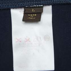 مملوكة مسبقًا Louis Vuitton Navy Blue Jersey Hoodie L