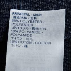 Louis Vuitton Navy Blue Monogram Jacquard  Zip Front Jacket S