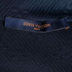 Louis Vuitton Navy Blue Monogram Jacquard  Zip Front Jacket S