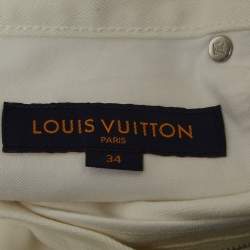 Louis Vuitton White Denim Regular Fit Jeans L/Waist 35.5"