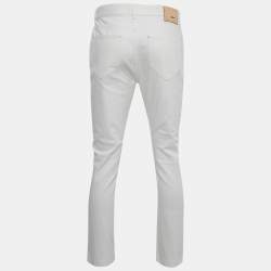 Louis Vuitton White Denim Regular Fit Jeans L/Waist 35.5"