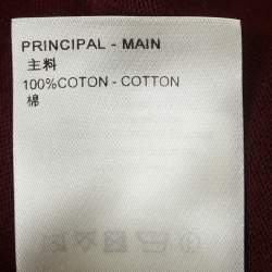 Louis Vuitton Burgundy Intarsia Cotton Knit Crew Neck T-Shirt S
