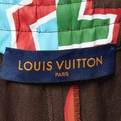Pre Owned Louis Vuitton X NBA Brown Letter Print Cotton Shorts L