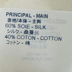 Pre Owned Louis Vuitton Cream Monogram Terry Crew Neck T-Shirt L