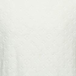Pre Owned Louis Vuitton Cream Monogram Terry Crew Neck T-Shirt L
