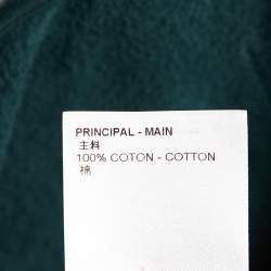 Louis Vuitton Green Jersey & Denim Hybrid Hoodie Jacket L