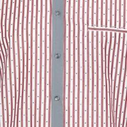 Pre Owned Dolce & Gabbana White/Red Striped Cotton Gold Fit Shirt XXL