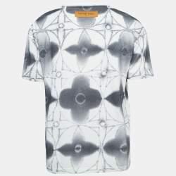 Louis Vuitton White/Black Monogram Tie-Dye Half Sleeve T-Shirt L