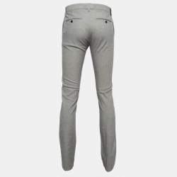 Louis Vuitton Grey Cotton Buttoned Chino Trousers M