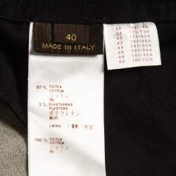 Louis Vuitton Grey Cotton Buttoned Chino Trousers M