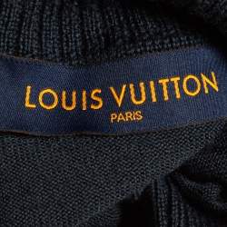 Louis Vuitton Blue Heart Intarsia Wool Sweater XL