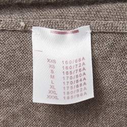 Louis Vuitton Brown Suede Trim Knit Jumper S
