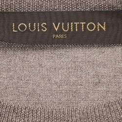 Louis Vuitton Brown Suede Trim Knit Jumper S