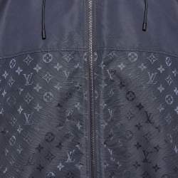 Louis Vuitton Blue Monogram Synthetic Hooded Windbreaker L