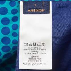 Pre Owned Louis Vuitton × Yayoi Kusama Blue Printed Cargo Shorts L