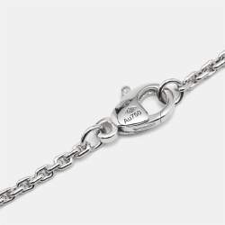 Pre Owned Louis Vuitton LV Volt Diamond 18k White Gold Large Necklace