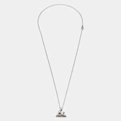 Pre Owned Louis Vuitton LV Volt Diamond 18k White Gold Large Necklace