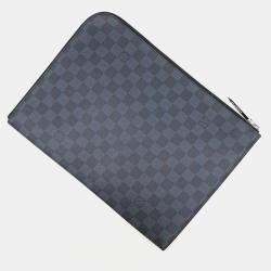 Louis Vuitton Blue Coated Canvas Damier Cobalt America's Cup Clutch Bag