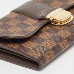 Pre Owned Louis Vuitton Damier Ebene Sistina Wallet