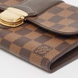 Pre Owned Louis Vuitton Damier Ebene Sistina Wallet