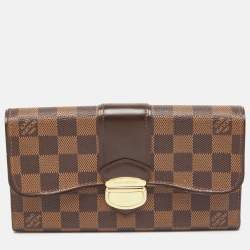 Pre Owned Louis Vuitton Damier Ebene Sistina Wallet