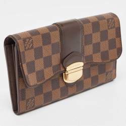 Pre Owned Louis Vuitton Damier Ebene Sistina Wallet