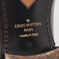 Louis Vuitton Black Leather LV Club Loafers Size 44