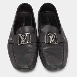 Louis Vuitton Black Leather Monte Carlo Loafers Size 43