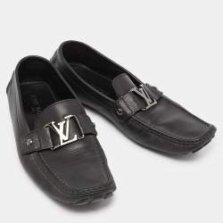 Louis Vuitton Black Leather Monte Carlo Loafers Size 43