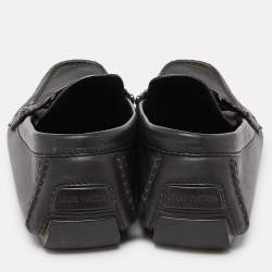 Louis Vuitton Black Leather Monte Carlo Loafers Size 43