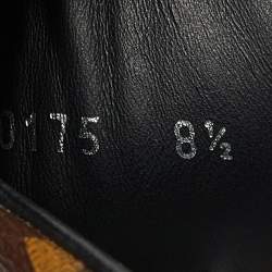 Louis Vuitton Black Leather and Monogram Canvas Line Up Sneakers Size 42.5