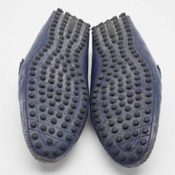 Louis Vuitton Blue Damier Infini Leather Hockenheim Loafers Size 41.5