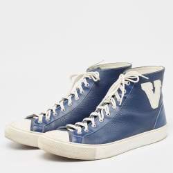 Louis Vuitton Blue Leather Tatoo High Top Sneakers Size  43