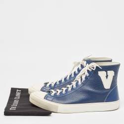 Louis Vuitton Blue Leather Tatoo High Top Sneakers Size  43