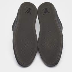Louis Vuitton Graphite/Black Damier Nylon and Leather Offshore Low-Top Sneakers Size 41