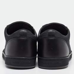 Louis Vuitton Graphite/Black Damier Nylon and Leather Offshore Low-Top Sneakers Size 41