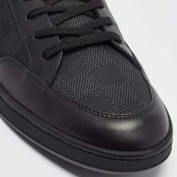 Louis Vuitton Graphite/Black Damier Nylon and Leather Offshore Low-Top Sneakers Size 41