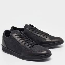 Louis Vuitton Graphite/Black Damier Nylon and Leather Offshore Low-Top Sneakers Size 41