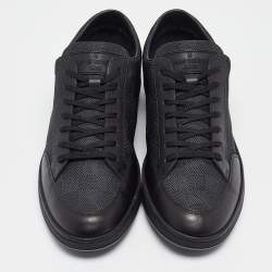 Louis Vuitton Graphite/Black Damier Nylon and Leather Offshore Low-Top Sneakers Size 41