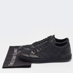 Louis Vuitton Graphite/Black Damier Nylon and Leather Offshore Low-Top Sneakers Size 41