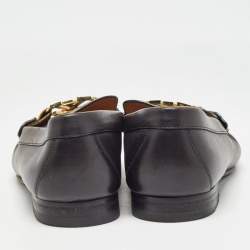 Louis Vuitton Brown Leather Slip On Loafers Size 42