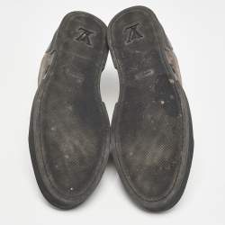 Louis Vuitton Brown/Black Monogram Canvas and Leather Match Up Low Top Sneakers Size 41