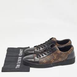 Louis Vuitton Brown/Black Monogram Canvas and Leather Match Up Low Top Sneakers Size 41